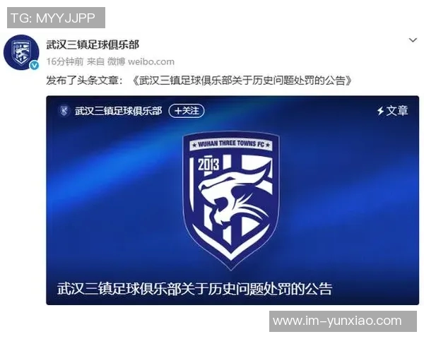 武汉三镇足球俱乐部就历史问题发布处罚公告及相关说明